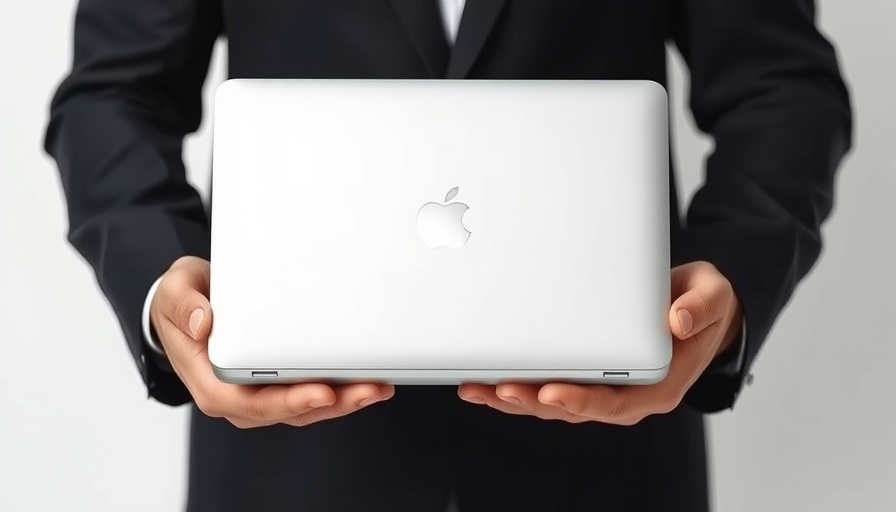 Sleek MacBook held in hands on a white background showcasing best MacBook accessories.