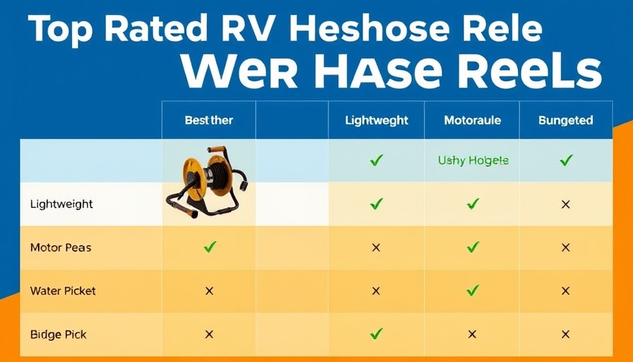 Comparison of best RV water hose reels: lightweight, motorized, budget.