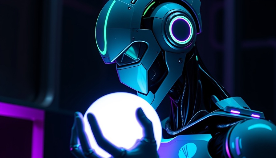 Futuristic robot with glowing sphere exemplifying AI-powered threat prevention.
