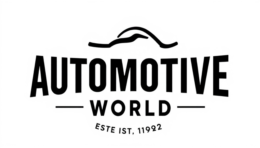 Minimalistic Automotive World logo with bold black text