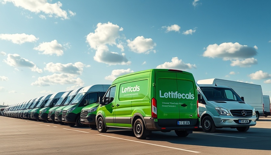 Vibrant green van showcasing AI-powered supply chains in a van lineup.