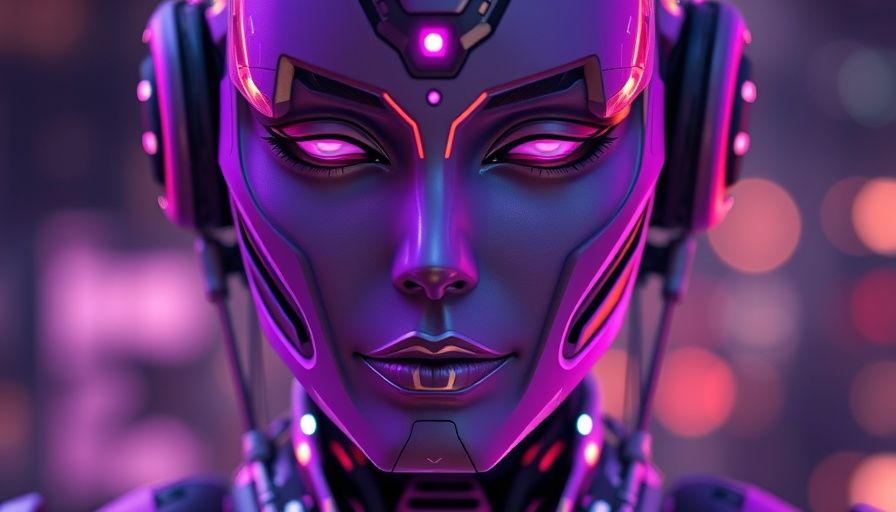 Futuristic humanoid robot with glowing circuits, Datatonic acquisition of Syntio.