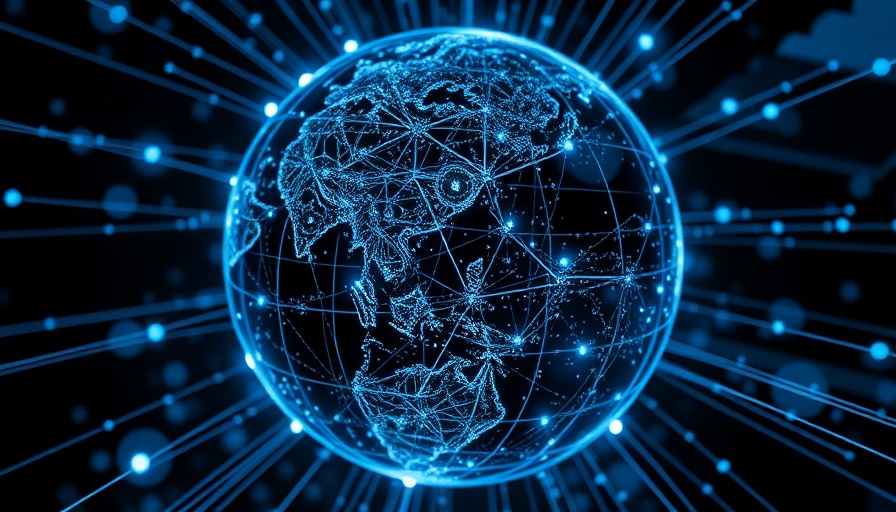 Futuristic globe depicting transitioning cybersecurity market with digital symbols.