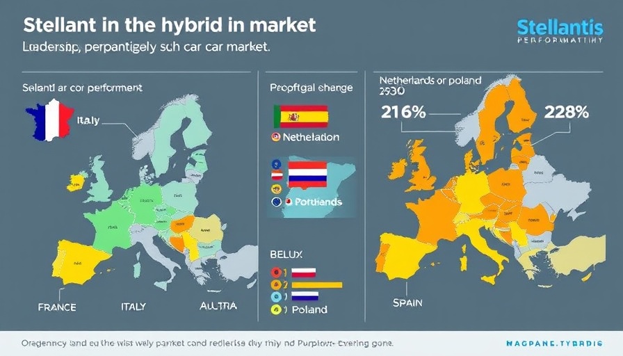 EU30 hybrid car market infographic on Stellantis performance.