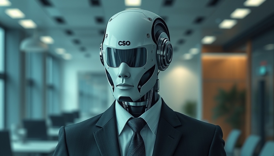 AI innovations in cybersecurity with sleek humanoid robot.