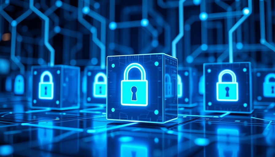 Digital network illustrating cloud software vulnerabilities with secure cubes.