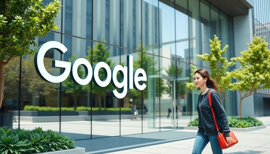 Google's office building entrance showcasing its modern architecture, emphasizing Google's Monopoly Power.