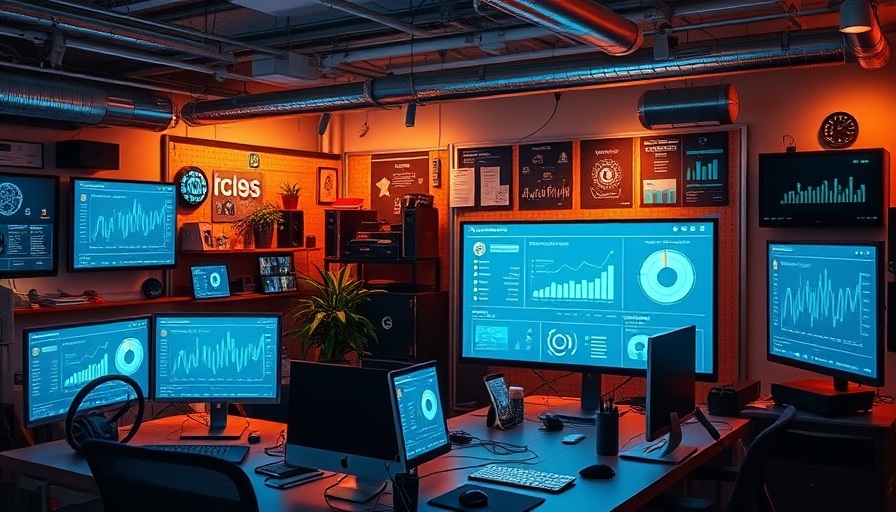 AI and Digital Marketing workspace setup with technology.