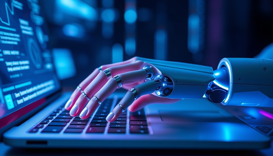 Robotic and human hands typing, representing Fully Homomorphic Encryption AI Agents.