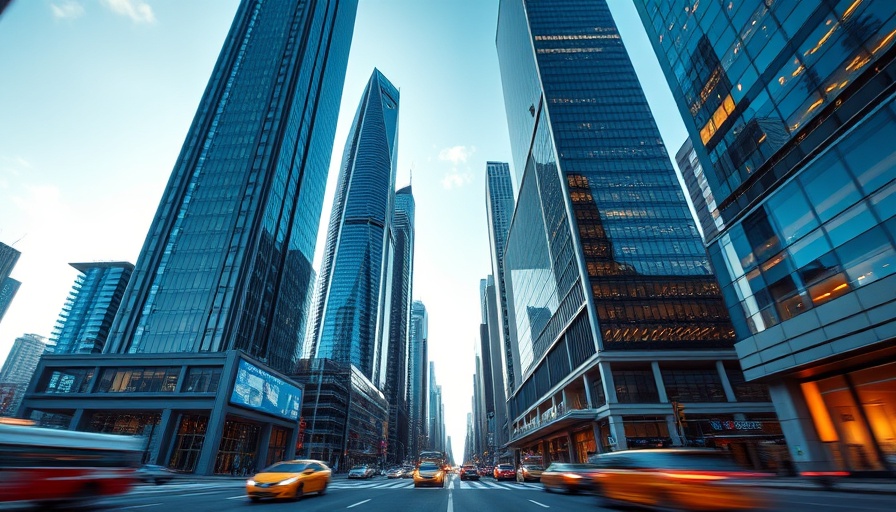 Futuristic skyscrapers in GCC cityscape reflecting modern investment banking.