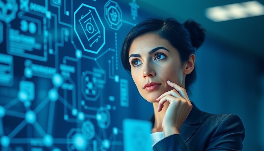 Businesswoman analyzing digital network, software architecture management challenges