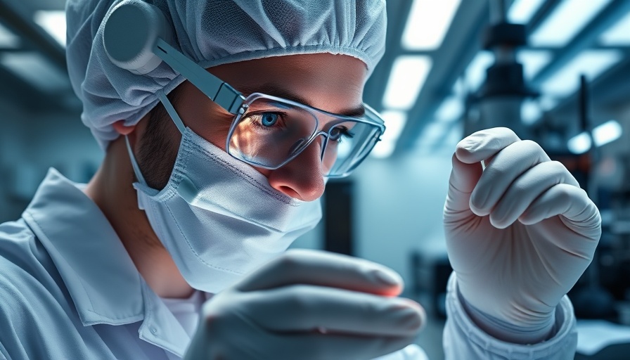 Technician inspecting wafer in cleanroom showcasing Intel 14A process.