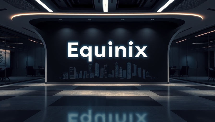 Equinix AI Integration: sleek modern office design with ambient lighting.