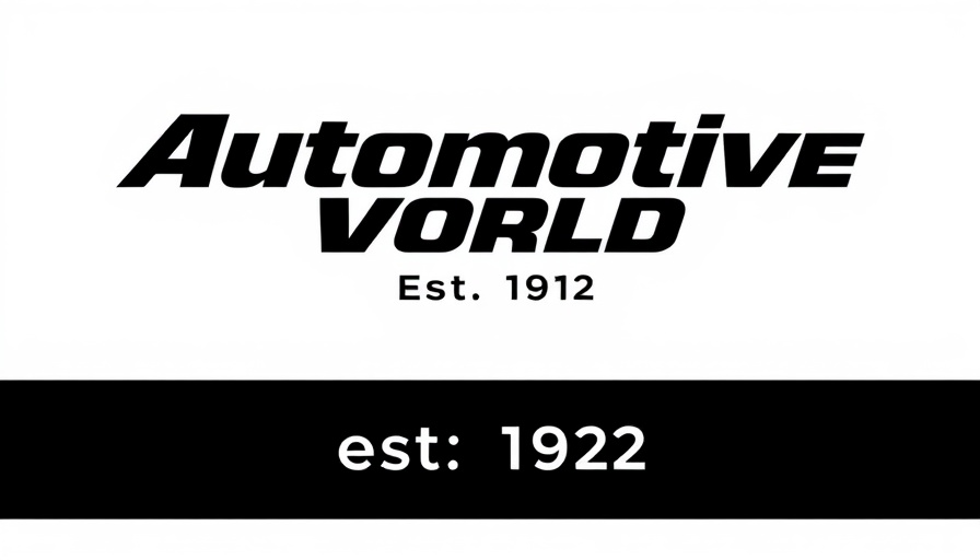 Bold black logo reading 'Automotive World est. 1992', minimalist design.