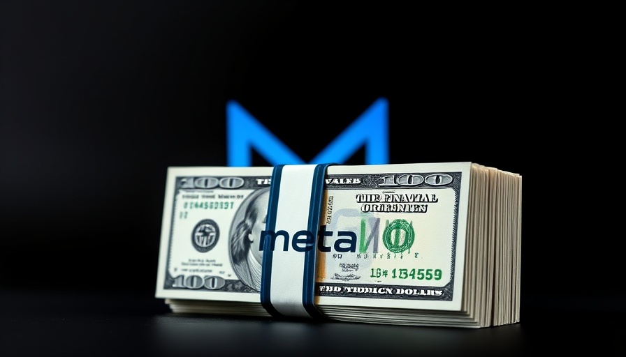 Meta AI Innovations and Revenue Growth highlighted with currency stack.