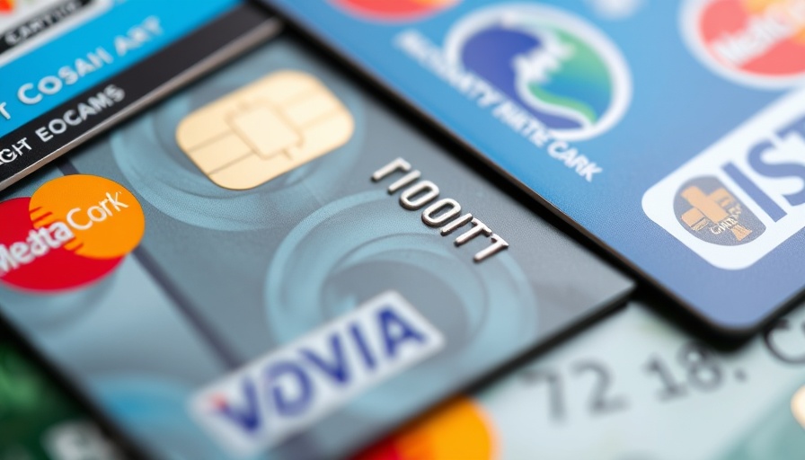 Close-up of various AI-ready credit cards.