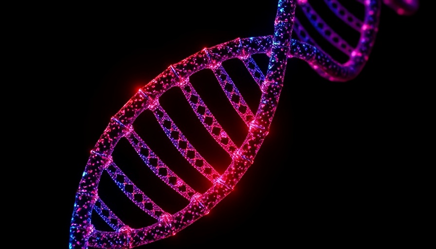 Hexagonal pixelated DNA strand in vibrant colors for AI tools in scientific discovery.
