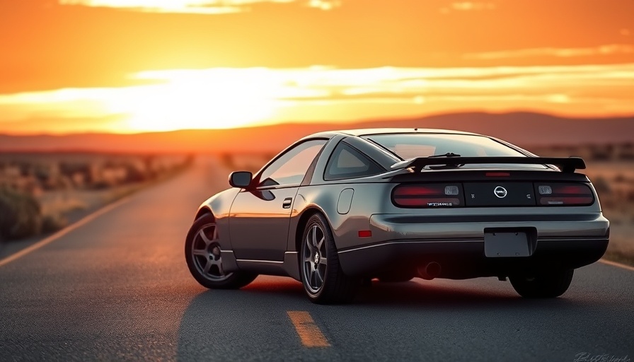 1990 Nissan 300ZX Turbo at sunset on open road