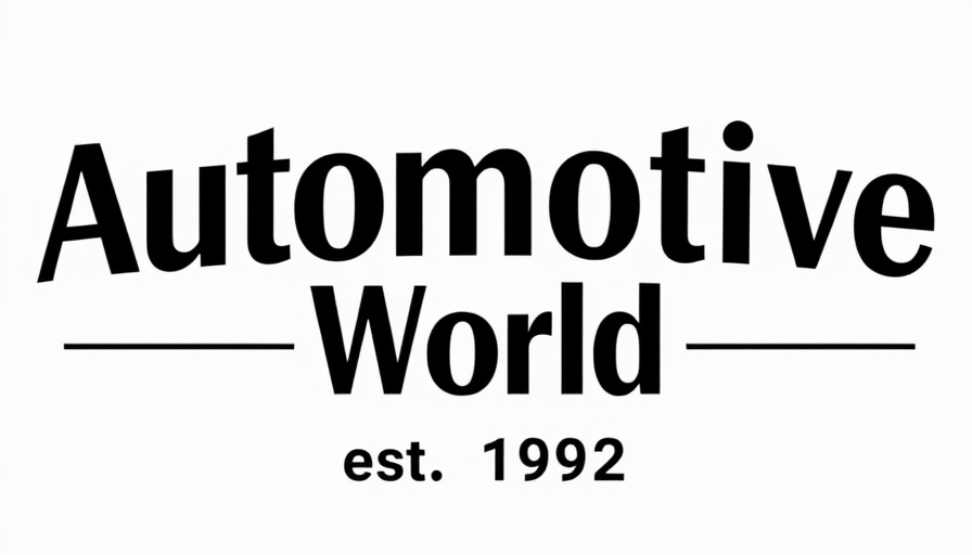 Logo for Automotive World, est. 1992, bold black text.