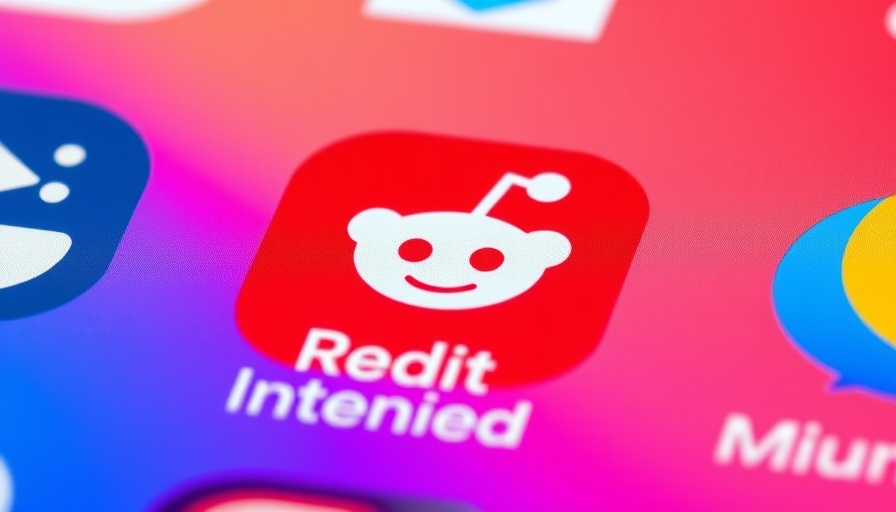 Close-up of Reddit app icon on a digital screen, colorful display.
