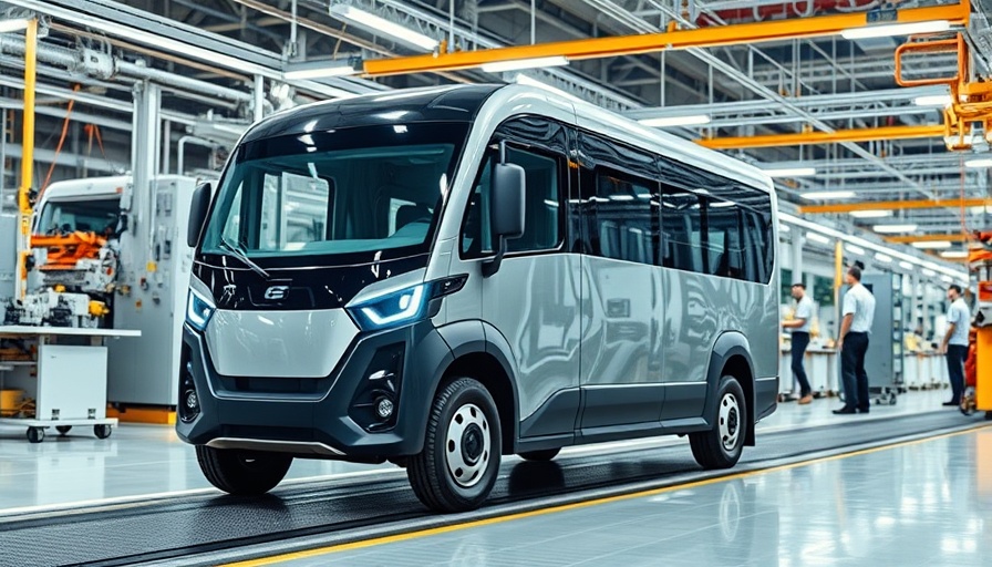 Electric truck in Indiana EV production line.
