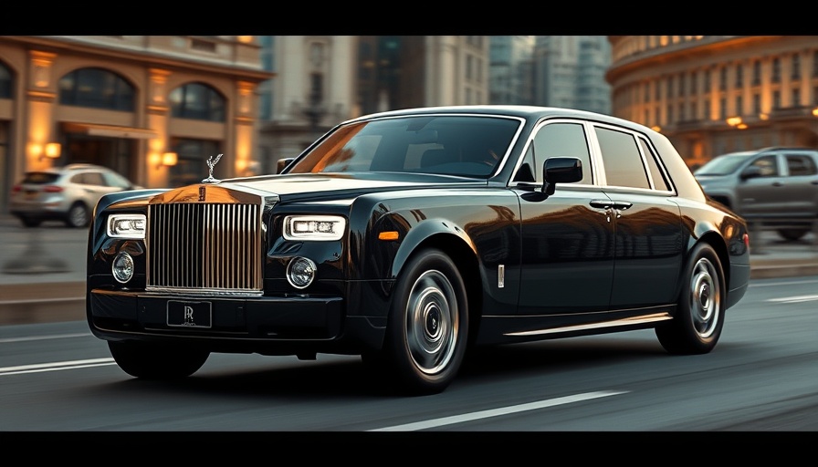 Rolls-Royce Phantom at 100, elegant vintage car in cityscape