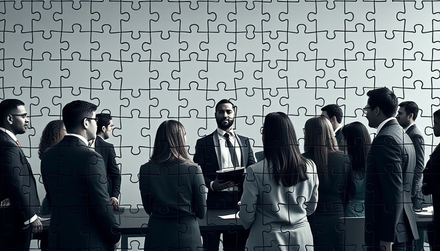 Puzzle overlay on people affects AI development discussion, highlighting GPU shortage.