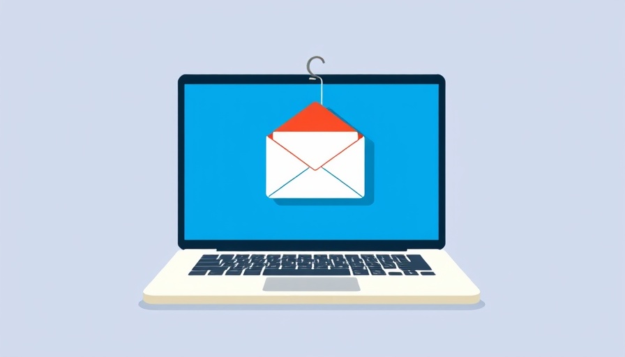 Illustration of phishing attack on laptop, social engineering detection platform concept