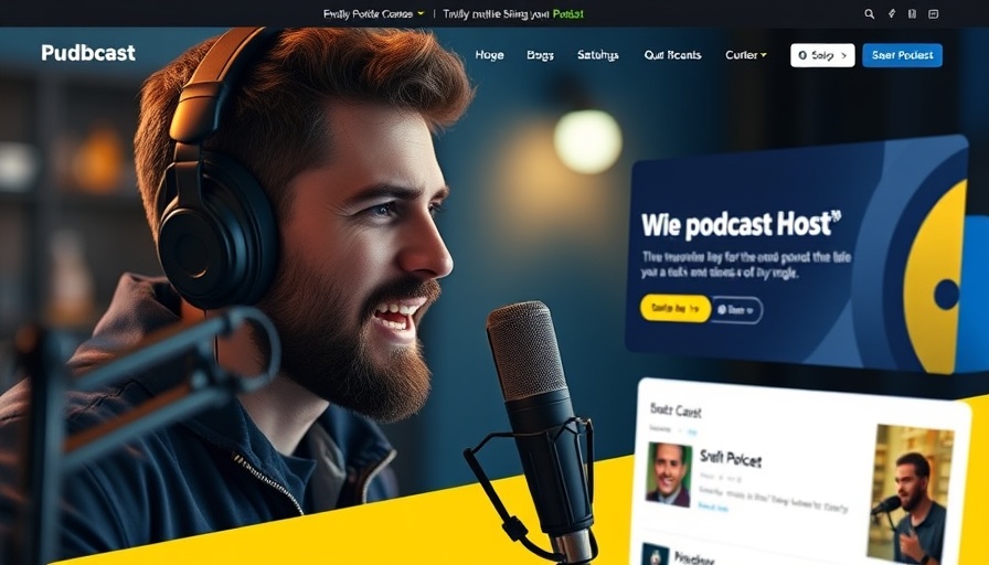 AI Automated Site Designer creating modern podcast page layout