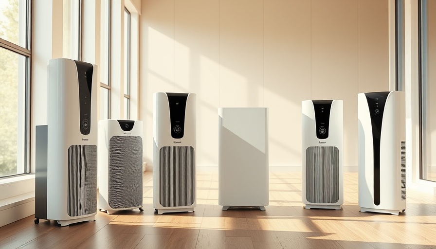 Modern air purifiers in bright room, showcasing the best air purifiers 2025.