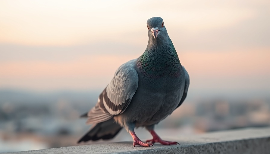 Curious pigeon on ledge, illustrating Pigeonhole Principle Complexity Theory.