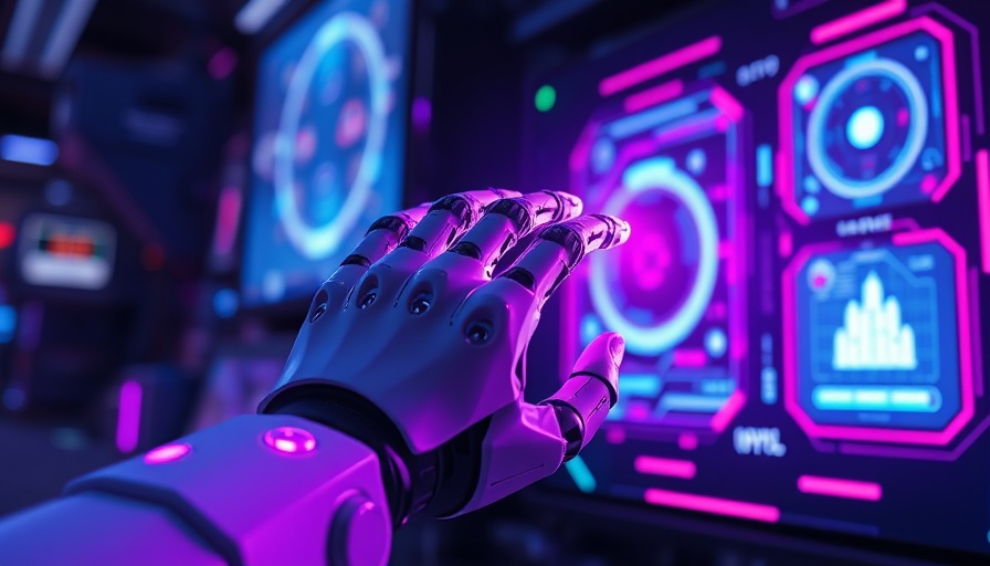 Futuristic robotic hand with interface, Prompt Engineering for Autonomous AI.