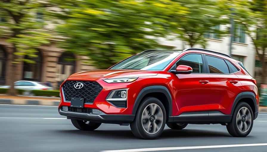 Hyundai SUV on urban street, highlighting Hyundai Capital America RiskGauge Implementation.