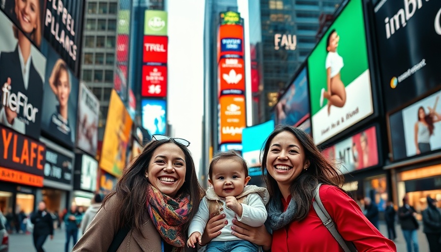 Bobbie Influencer Campaign in Times Square with smiling group.