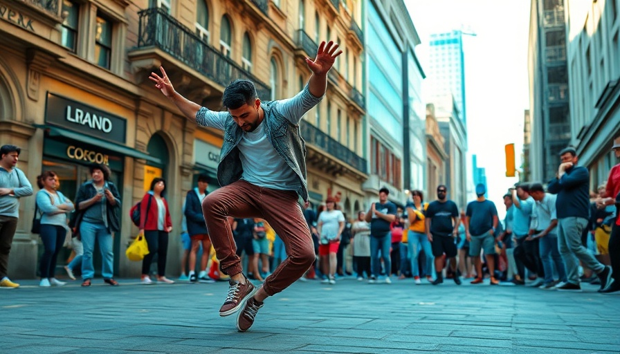 Street performer entertains crowd at Florida event, vibrant scene.