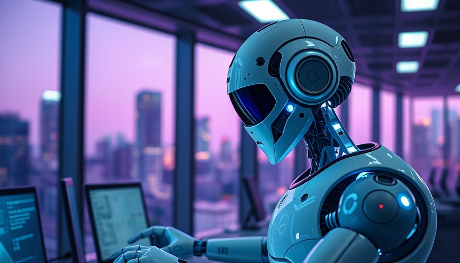 AI-Powered Mobile App Performance Testing in futuristic office
