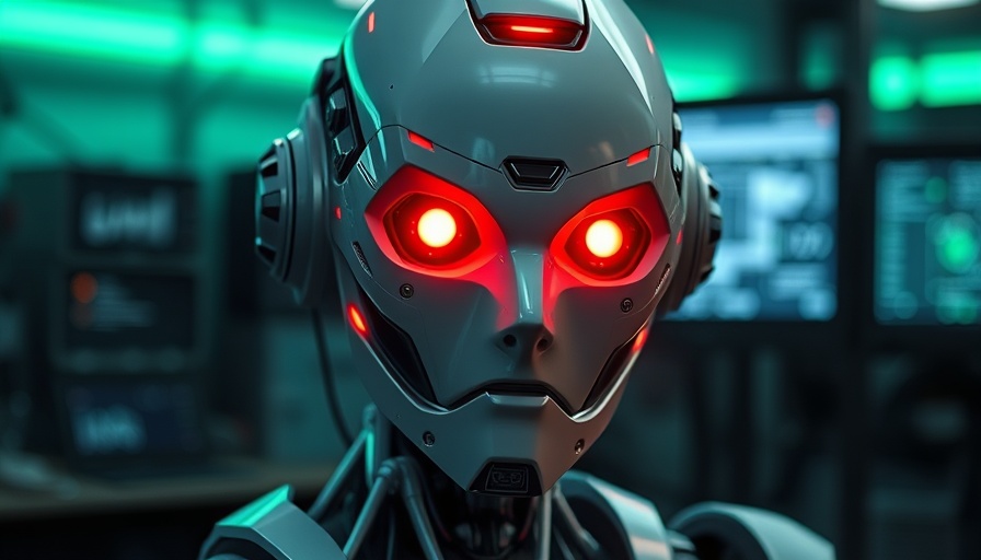 Futuristic humanoid robot in high-tech lab; Autonomous AI/ML Engineer.