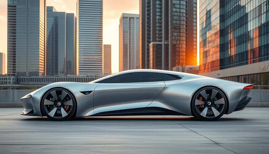 Futuristic 2026 Cadillac Celestiq concept car in urban setting.