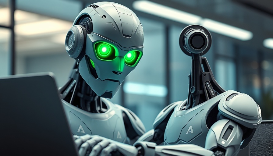 AI-powered presence verification robot using laptop.