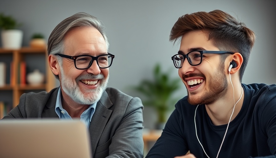 Two men in a video meeting discussing AI understanding causality for business intelligence.