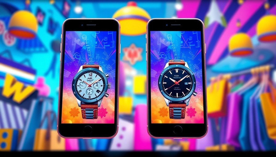 AI shopping agent interface on phones, colorful shopping background.
