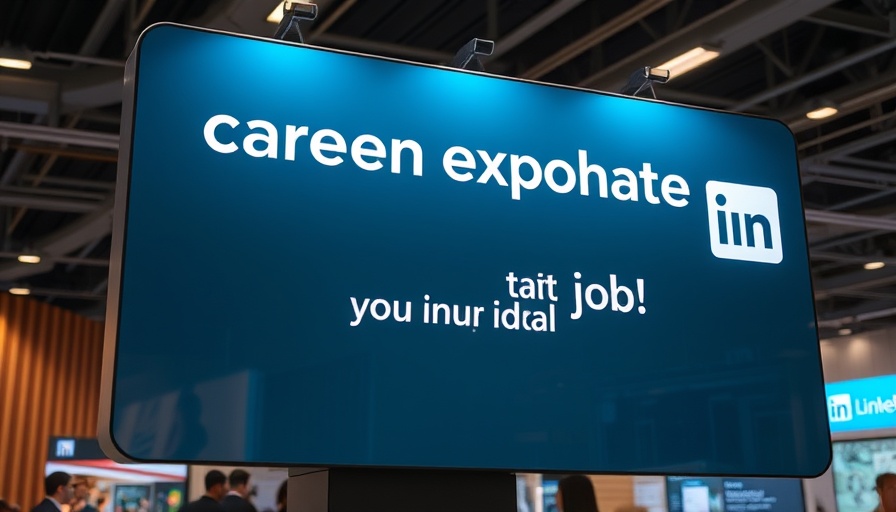 LinkedIn AI tools for job searching showcased on an exploration sign.