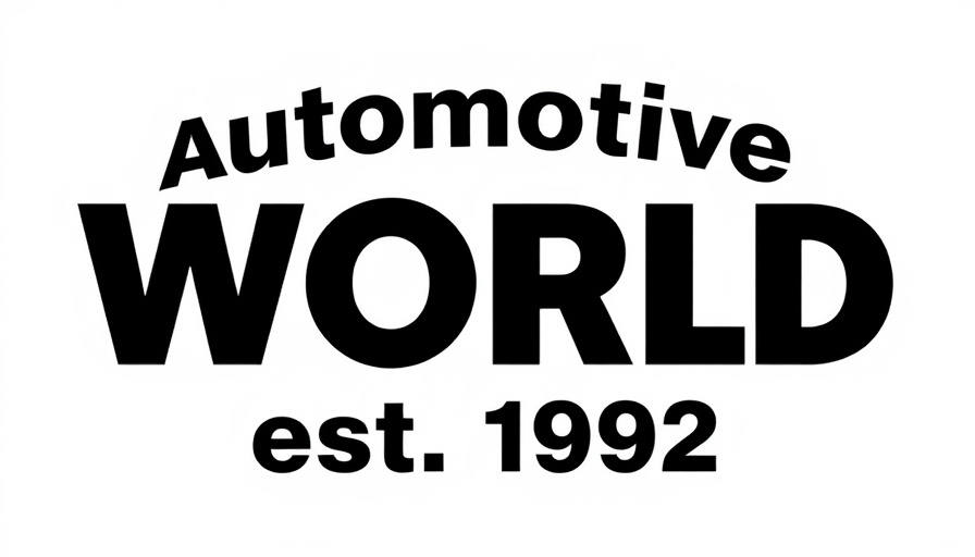 Automotive World logo, black text on white, est. 1992
