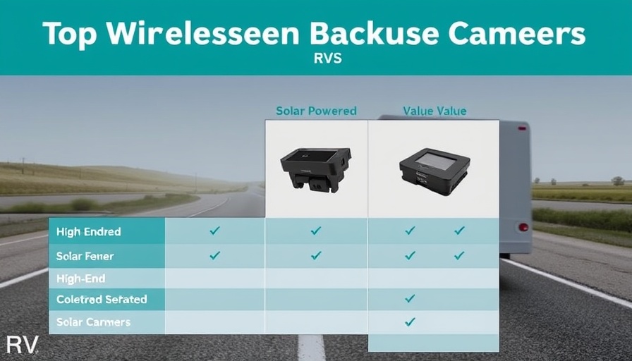 Wireless Backup Cameras for RVs comparison chart showcasing top picks.