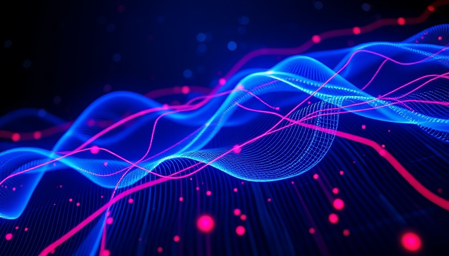 2025 AI Index Report digital waves on starry backdrop.