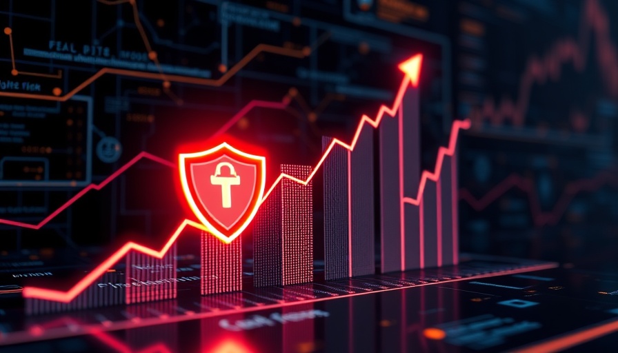 Futuristic graph with shields illustrating cybersecurity stocks earnings forecast.