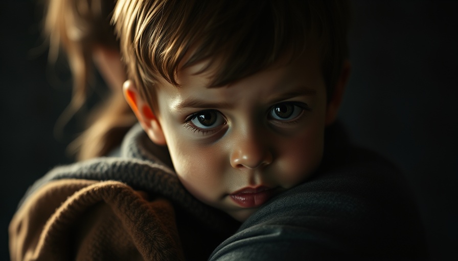 Child carried on mother's back in the dark, illustrating CBP policy impact.