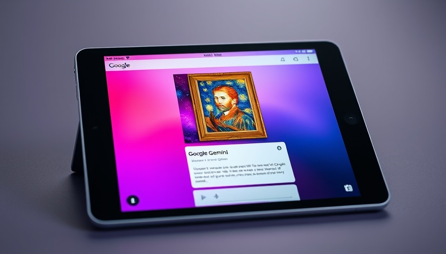 Google Gemini iPad app displaying Van Gogh art explanation.