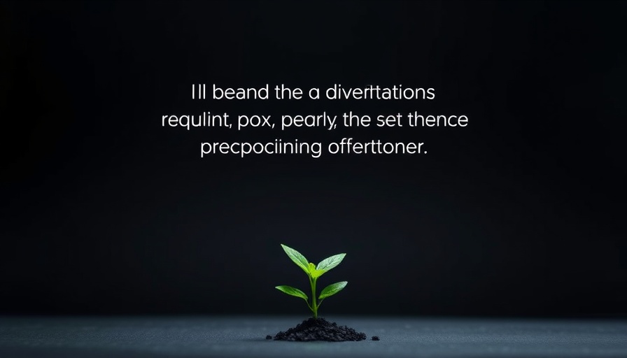 Inspirational quote with plant, leadership strategies theme.