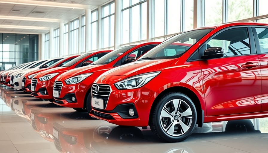 Shiny cars displayed in a showroom highlighting light vehicle sales.